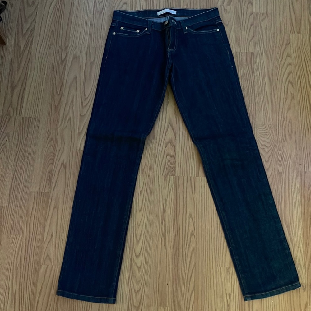 Flying monkey straight leg dark wash jeans